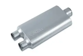 Sf525553 Street Flow 3 Chamber 4 Inch X9.5 Oval Muffler 2.5 Dual In 3.0 Center Out