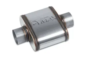 Sm60109 Street Max - Shortie Oval Exhaust Muffler 3 Inch Center In / Out