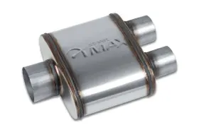 Sm60122 Street Max Shortie Oval Exhaust Muffler 3 Inch Center In / 2.25 Dual Out