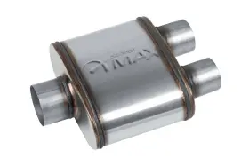 Sm65122 Street Max Shortie Oval Exhaust Muffler 2.5 Inch Center In 2.25 Dual Out