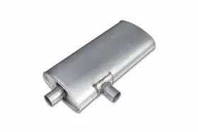 Ep3089 Street Series Brands Eco Plus 5x11 Oval T-style Muffler 2.25 Inch Side Inlet In Center Out