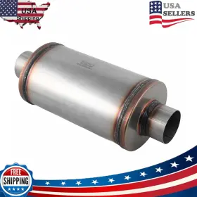 R821854 Su Universal 2.5 Inch Ultra Quiet Muffler Resonator 304ss Exhaust Vibrant