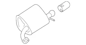 44300xc00c Subaru Genuine Muffler Assembly Left-hand