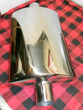Sum-630405-1 Summit Racing 304 Polished Stainless Steel 2.5 Inlet/outlet Muffler Sum630405-1