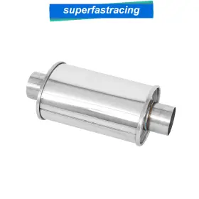 Up39236 Superfastracing 2.5ftft Ultra Quiet Muffler Resonator 2.5 In 304s Exhaust Vibrant 2.5in