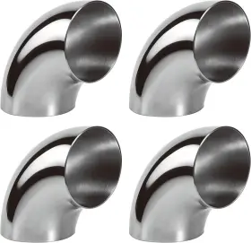 Tellyouwin 789049981715 4pcs Stainless Steel Elbow 3 Inch 90 Mandrel Bend 4 Pack