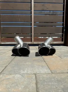 Ep4120 Tequipment Sports Exhaust Tips Four-tube Tailpipe - Left And Right 996 911 C2 C4 2002-2005