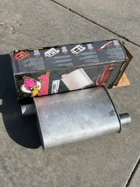 17712 Thrush Pair Of Turbo Performance Muffler 2 Inch Inlet And Outlet 18.5 Length