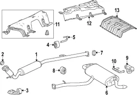 17410-f0540 Toyota Genuine Front Pipe