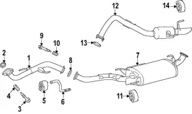 17430-25460 Toyota Genuine Rear Pipe