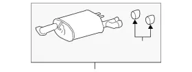 17440-0p173 Toyota Genuine Exhaust Muffler