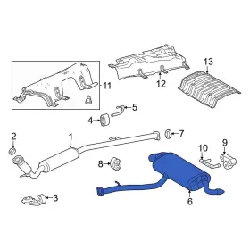 17430f0511 Toyota Oe For Grand Highlander 2024 Exhaust Muffler