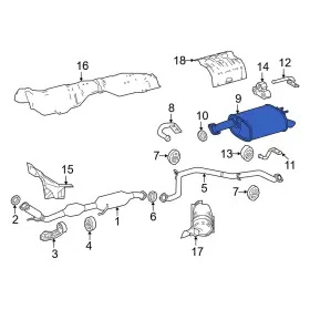 17440f0181 Toyota Oe Exhaust Muffler