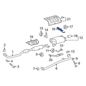 175740v011 Toyota Oe For Camry 2012-2018 Rear Exhaust Muffler Bracket