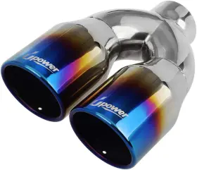 179874 Upower 2.5 Inch Inlet 3.5 Outlet Dual Exhaust Tips Tailpipe 1 Pcs