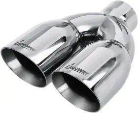 179879 Upower 2.5 Inch To 3.5 Dual Exhaust Tip 2 1/2 Inlet 3 Chrome