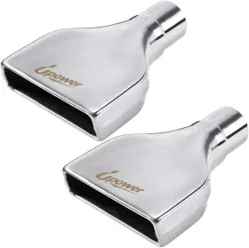 195460 Upower Pack Of 2 Exhaust Tip 2.25 Inch Inlet X 6 Outlet 10 Long Rolled