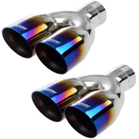 Gsfw-0002938469 Upower Pack Of 2 Dual Exhaust Tip Tailpipe 2.5 Inch Inlet/3.5 Outlet/9.5 Length