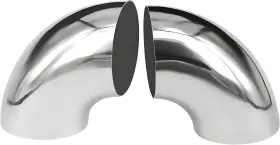 Ss304 Urcollections 717981527418 2.5 Inch 90 Degree Mandrel Bend Elbow 2 Pack -