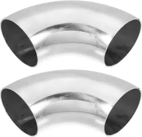 23082600 Uxcell 2pcs Od 2.5 Inch 90 Degree Ss304 Stainless Steel Bend