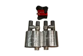 Valvetronic Designs 810201224163 Exhaust Muffler - Universal Kit Single Inlet Dual Outlet 6