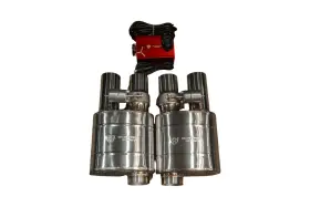 Valvetronic Designs 810201224217 Uvm.76mm.dualout.x2 Universal Muffler Kit Single Inlet Dual