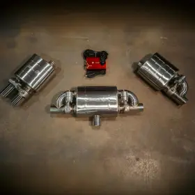 Uvm.63mm.x1 Valvetronic Single Inlet/outlet 2.5-inch Steel Valved Muffler Kit - Universal