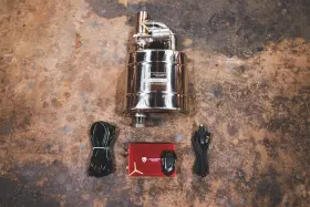Uvm.89mm.x1 Valvetronic Designs 3.5 Inch Single Inlet/outlet Universal Valved Muffler With Remote