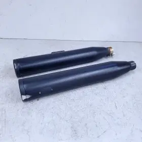 1801-1247 Vance And Hines Softail Black Slip-on Mufflers Eliminator 300 18-22 M8