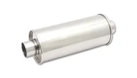 1117 Vibrant Round Muffler 5inx9inx14in 2.25in In I.d. X Out Center-center