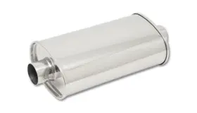 Vibrant 690092100490 Streetpower Oval Muffler 3 Inch Inlet 5x9 Body Stainless Steel