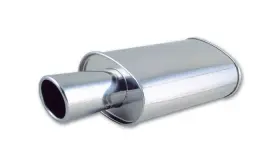 1046 Vibrant Performance Streetpower Oval Muffler With 4in Round Angle Cut