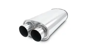 10535 Vibrant Performance Streetpower Oval Muffler 2.50 Inch Inlet/outlet Dual In