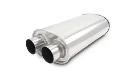 10536 Vibrant Performance Streetpower Oval Muffler 3.0 Inch Inlet/outlet Dual In/out