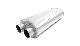 10538 Vibrant Performance Streetpower Oval Muffler 2.50 Inch Inlet/outlet Dual In