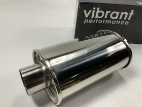 1141 Vibrant Performance 2.5 Inch Ultra Quiet Resonator Stainless Steel 14 Long