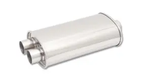 Vibrant Performance 690092178888 Streetpower Oval Muffler 5in X 9in 15in - 3in Inlet/dual Outlet Cente