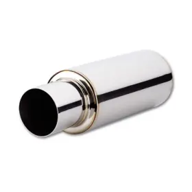 Tlx-vib1091-cl360a70 Vibrant For Tpv Round Muffler 23in Long With 4in Straight Cut Inlet Id