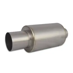 Tlx-vib17561-cl360a70 Vibrant For Titanium Muffler With Straight Cut Natural Tip 2.5in Inlet/2.5in Outlet
