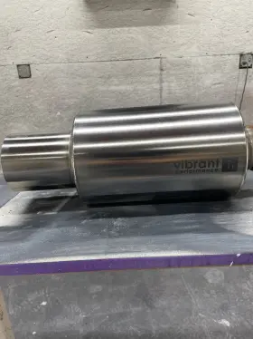 Vib-17563 Vibrant Titanium Muffler With Straight Cut Natural Tip 3 Inch Inlet/outlet 17563