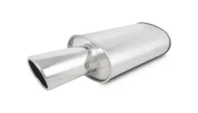Vib1042 Vibrant Streetpower Turbo Oval Muffler With Angle Cut Rolled 4in Round Tip
