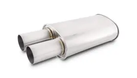 Vib1094 Vibrant Streetpower Oval Muffler With 3.00in Round Straight Cut Tip 2.50in Inlet