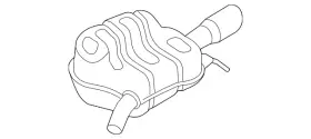 17a-253-609-s Volkswagen Genuine Rear Muffler