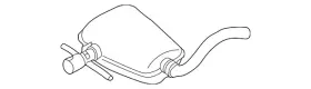 1hm-253-409-f Volkswagen Genuine Exhaust Muffler
