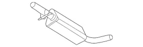 1j0-253-209-p Volkswagen Genuine Exhaust Muffler