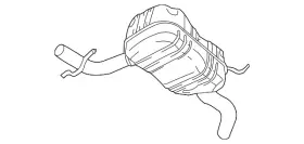 1k0-253-209-aq Volkswagen Genuine Muffler