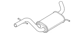 1k0-253-209-cr Volkswagen Genuine Front Muffler