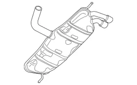 1q0-253-609-p Volkswagen Genuine Rear Muffler