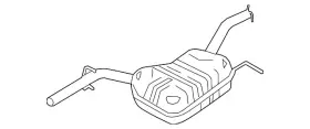 3aa-253-609-ad Volkswagen Genuine Resonator And Pipe