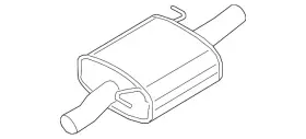 3qf-253-409-f Volkswagen Genuine Exhaust Muffler